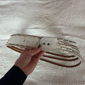 Vintage 80s Silver and gold Women's Belt
